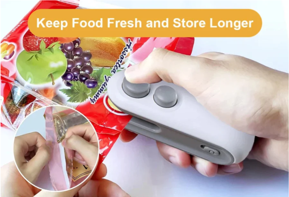 Mini Magnet Usb Rechargeable Bag Sealer With Cutter